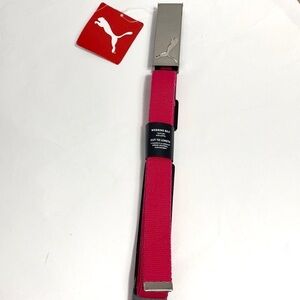Puma pink cut to length webbing belt NWT